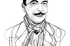 Emanuel Barica, Portrait of Django Reinhardt, 2022, drawing, courtesy of the artist © Emanuel Barica