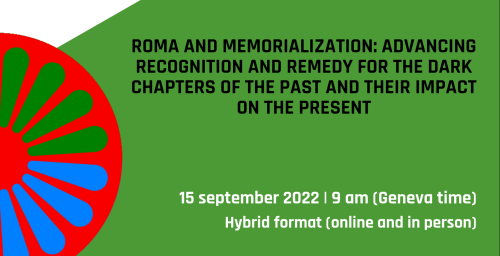 WEBINAR | Roma and Memorialization: Advancing Recognition and Remedy for the Dark Chapters of the Past and their Impact on the Present