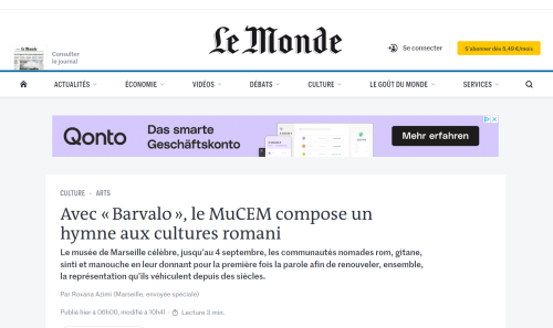 Avec «Barvalo», le MuCEM compose un hymne aux cultures romani