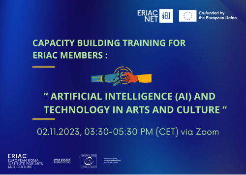 CAPACITY BUILDING TRAINING “ARTIFICIAL INTELLIGENCE (AI) AND TECHNOLOGY IN ARTS AND CULTURE“